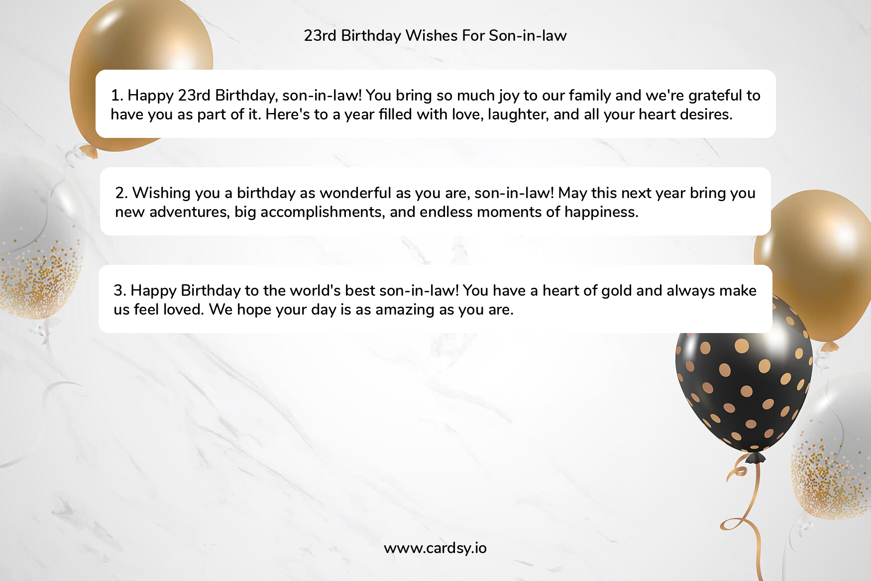 Happy 23rd Birthday Sayings for Son-in-law