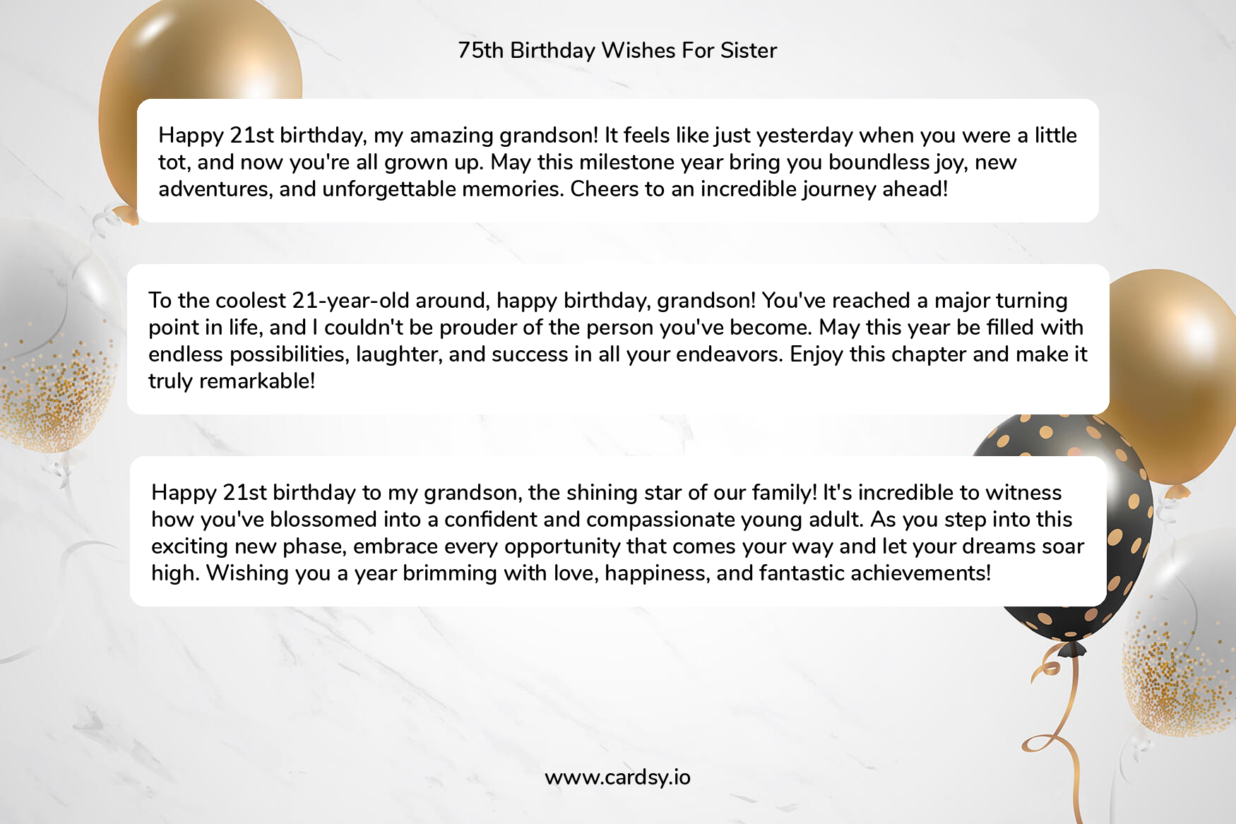 Happy 75th Birthday Sayings for Sister