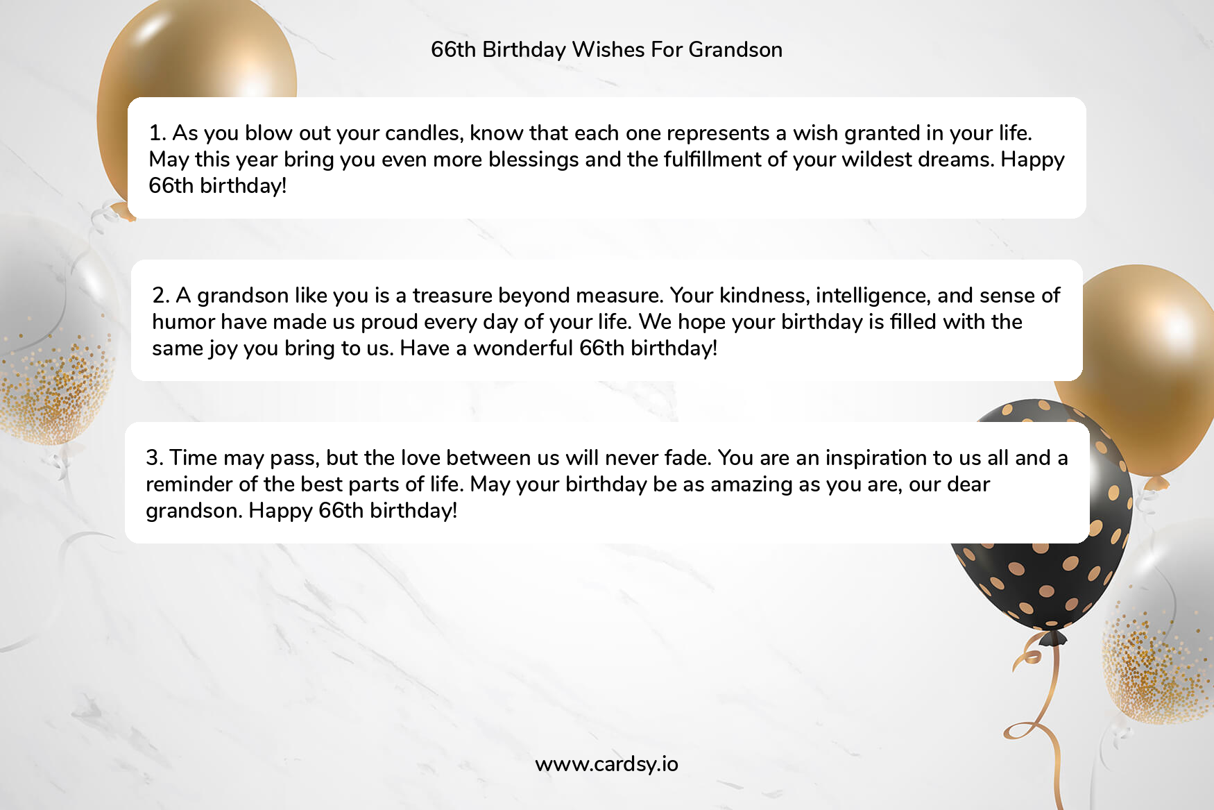 Happy 66th Birthday Sayings for Grandson