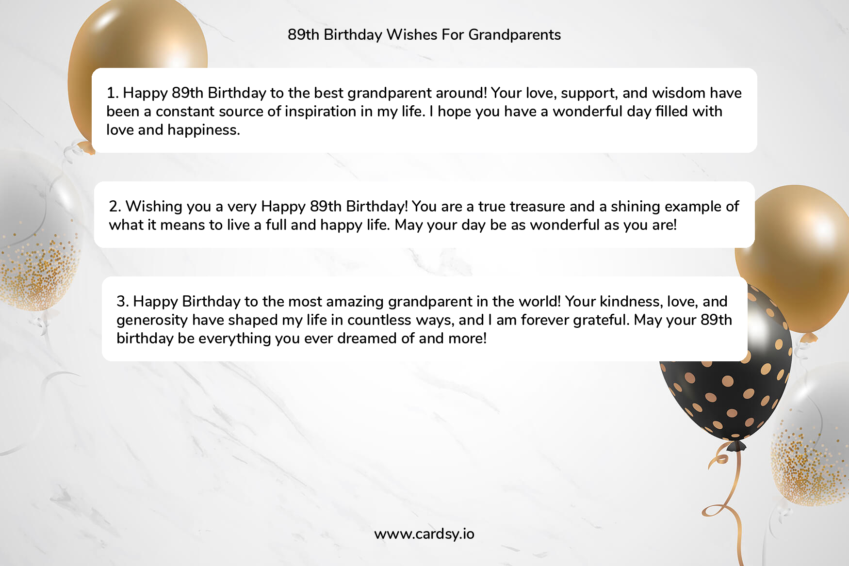 Happy 89th Birthday Sayings for Grandparents