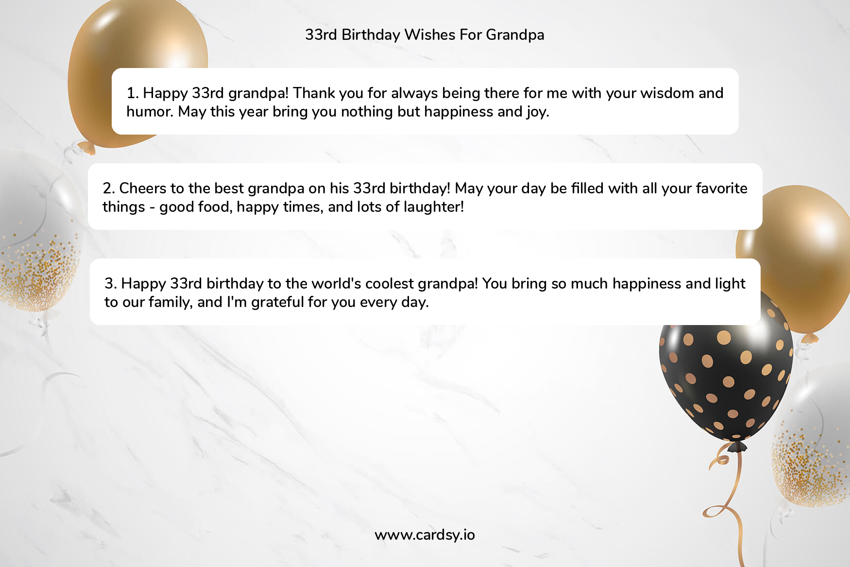 Happy 33rd Birthday Sayings for Grandpa